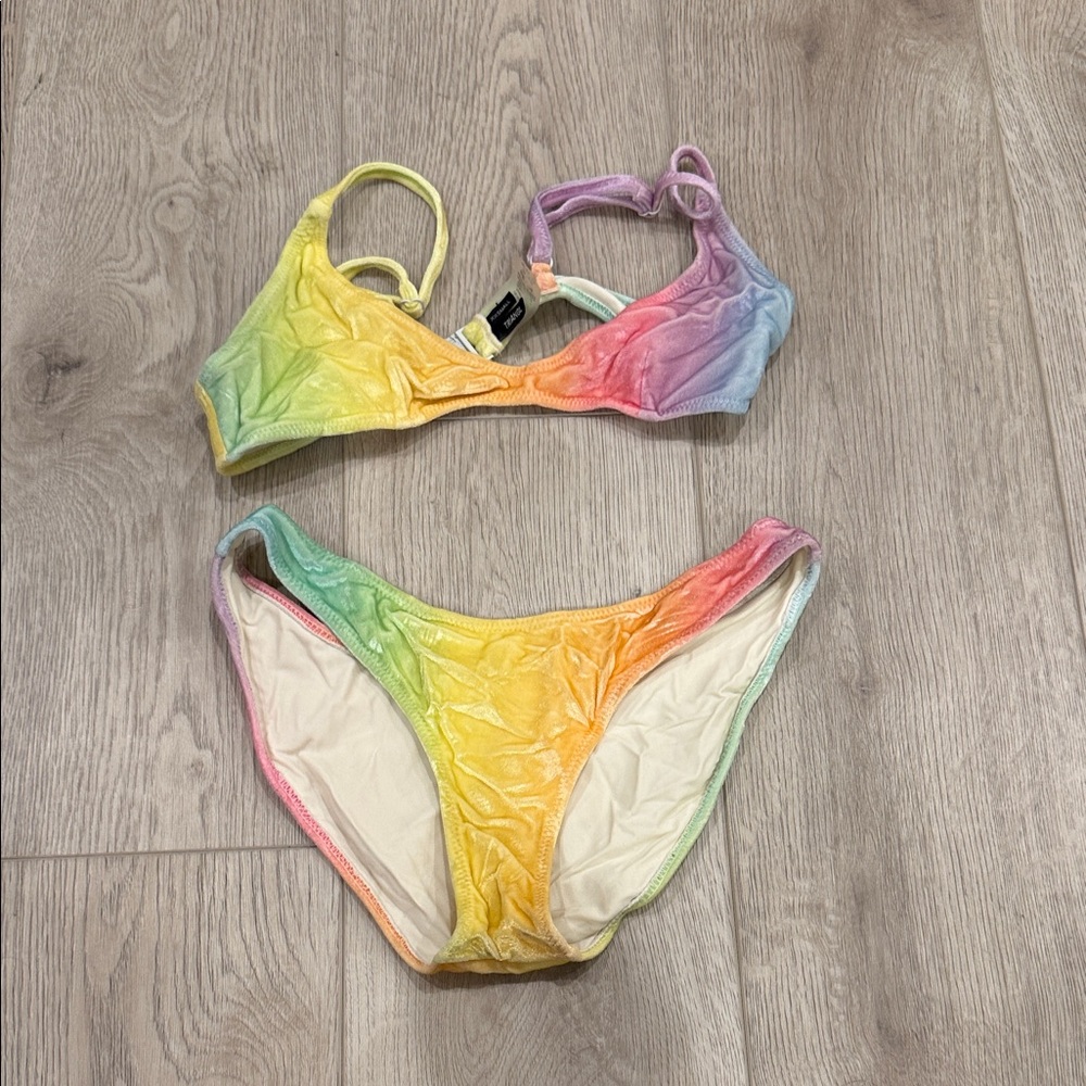 Triangl Swimwear Rainbow Velvet Bikini